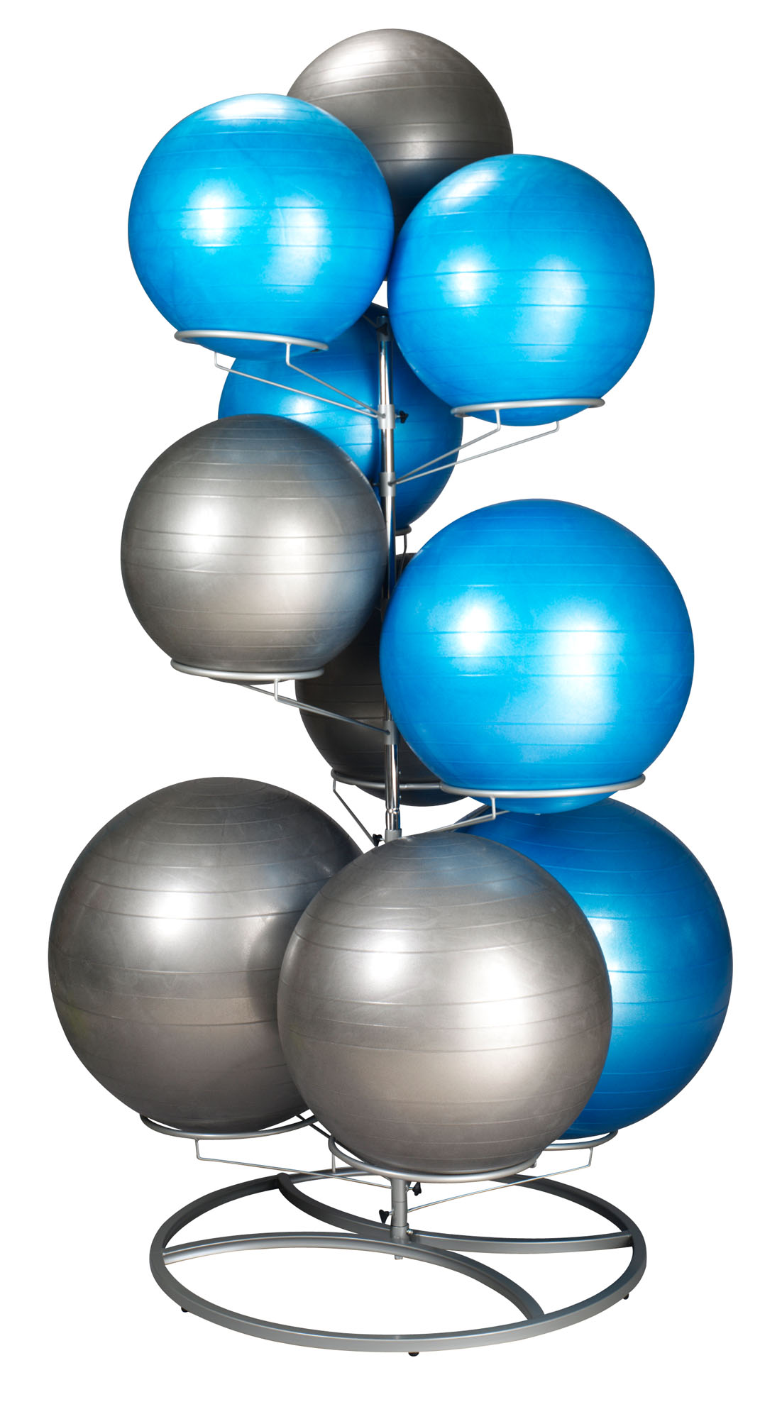 BuReBa Gymnastikball Ballständer mit Beispielbestückung