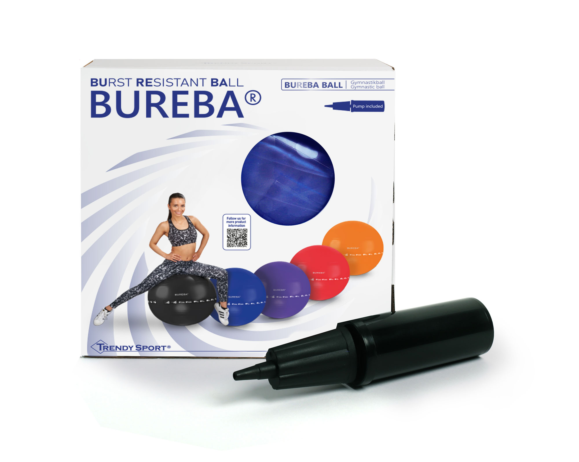 Gymnastikball BuReBa Verkaufsverpackung