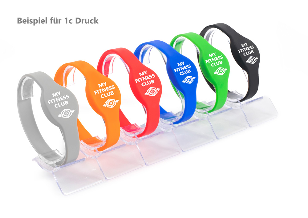 RFID Transponder Armband ovales Design Darstellung aller Farben mit einfarbigen Druck