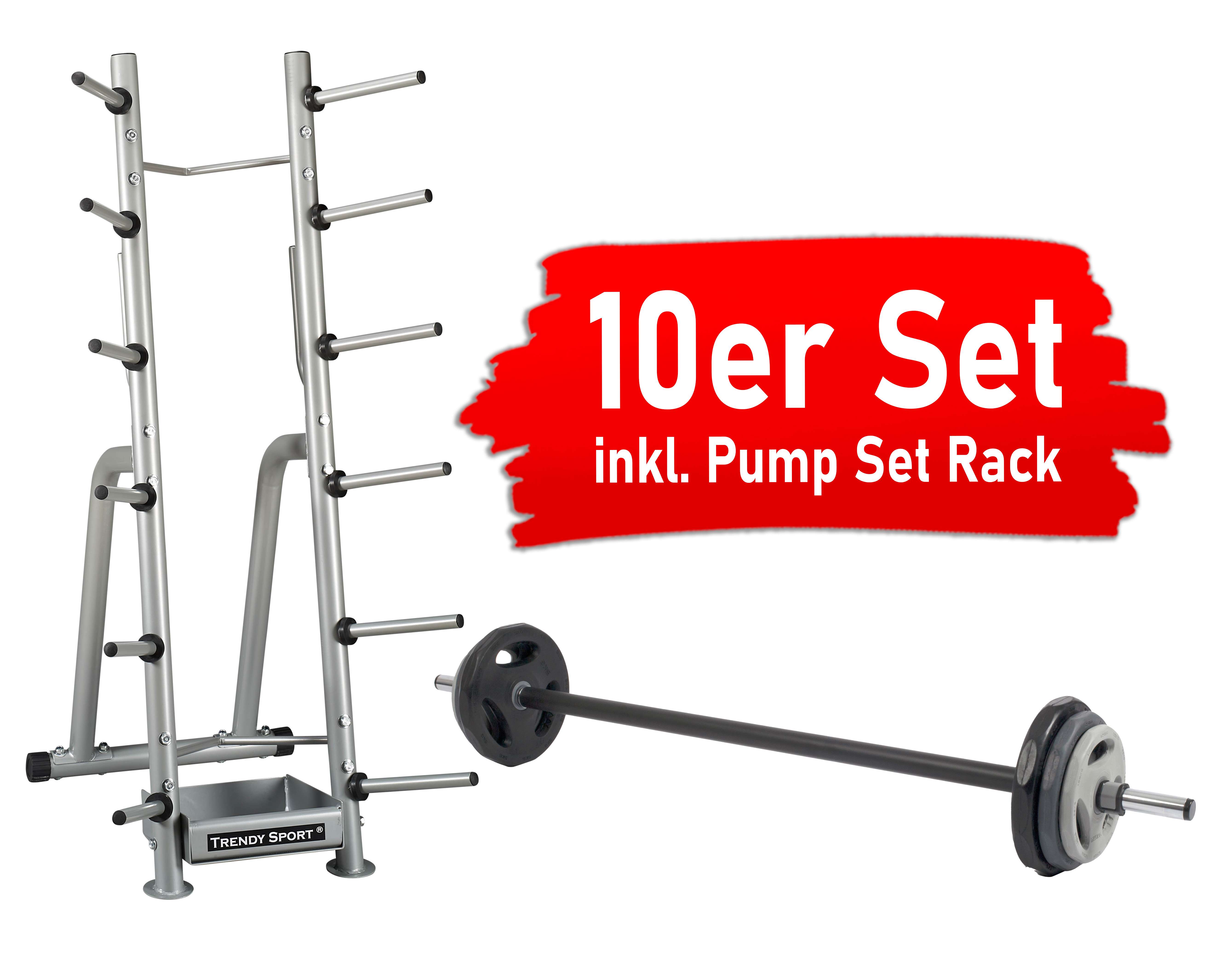 10er Set Pump Set TS 18,5 KG  inkl. Pump Set Rack