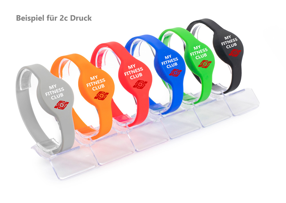  RFID Transponder Armband rundes Design Darstellung aller Farben mit zweifarbigen Druck