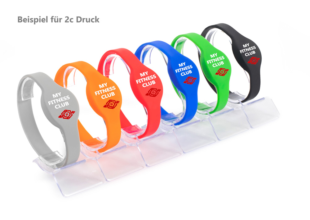 RFID Transponder Armband ovales Design Darstellung aller Farben mit zweifarbigen Druck